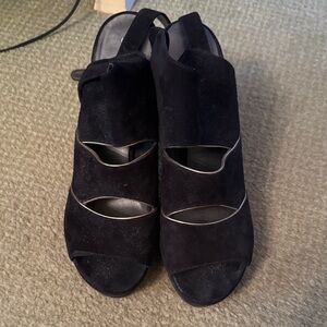 Stuart Weitzman Black Suede Heels